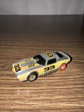 1977 TYCO HP2 Curve Hugger Chrome Yellow 454 Camaro Funny 33 HO Slot Car