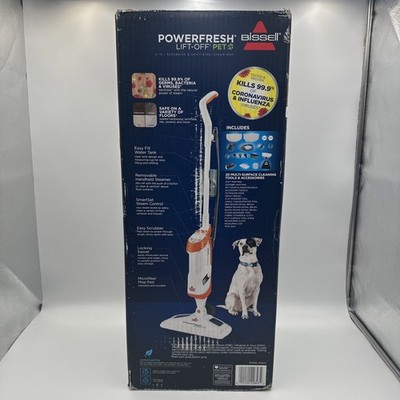 Bissell PowerFresh Lift-Off Pet Steam Mop, Steamer l OPEN BOX l