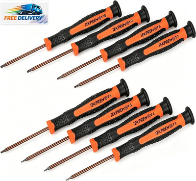 8 in 1 Small Torx Screwdriver Set with T3 T4 T5 T6 T7 T8 T9 T10 Torx Security Bi