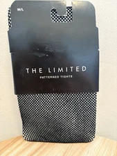 The Limited Black Fishnet Patterned Tights Size M/L 130 Lbs - 175 Lbs Brand New