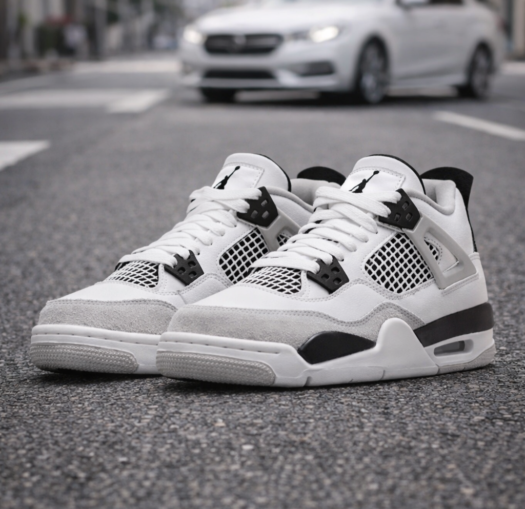 Jordan 4 Retro Military Black White Women's All Size US 5.5-11