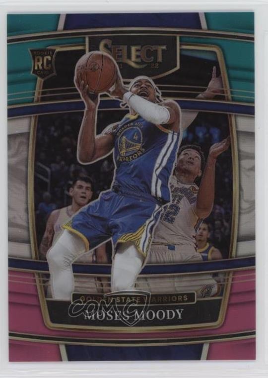 2021 Panini Select Concourse Teal White Pink Prizm /49 Moses Moody #62 Rookie RC