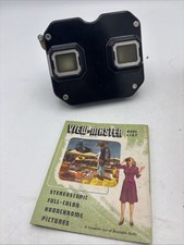 Vintage 1947s Sawyer  s ViewMaster Black Bakelite Stereoscope w Reel List