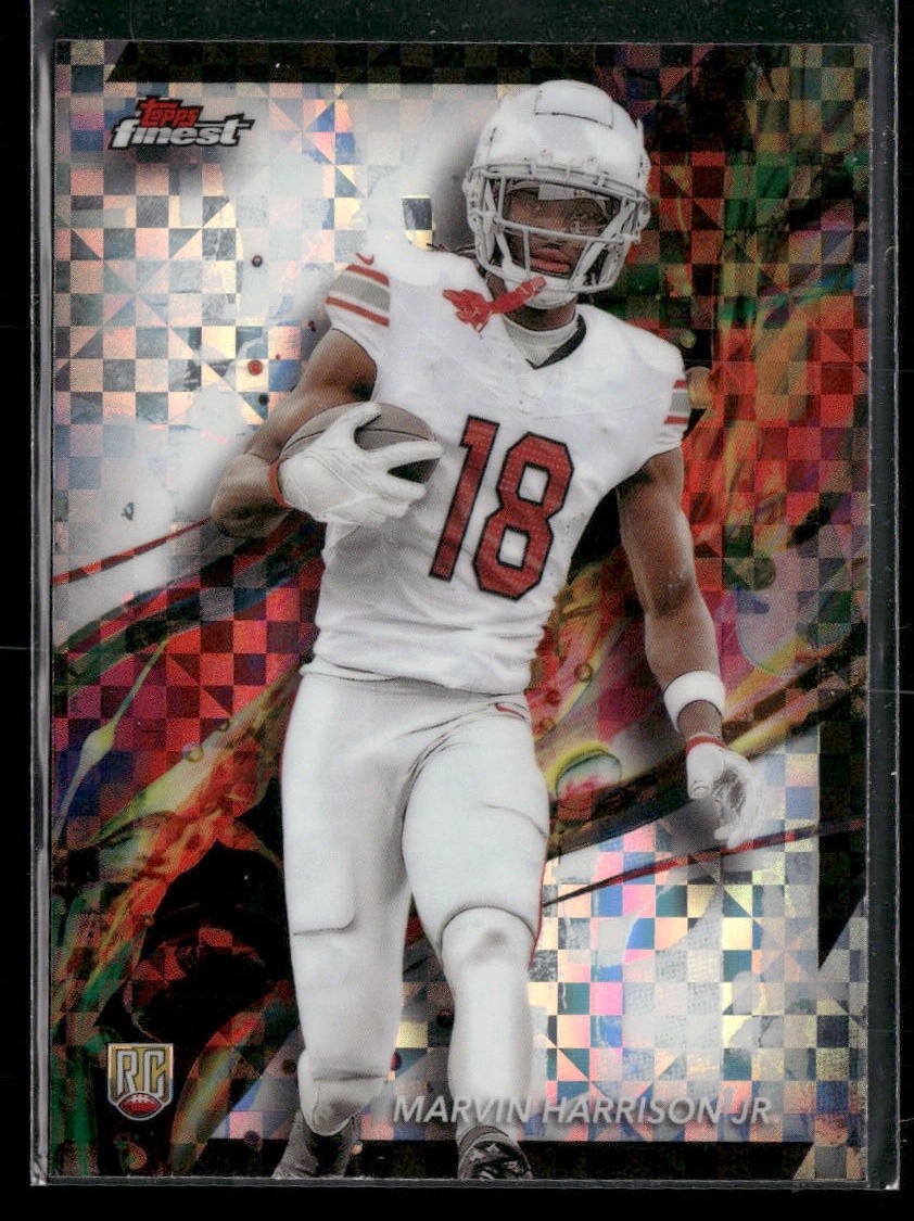2024 Finest #89 Marvin Harrison Jr. Checkerboard Refractor Rookie