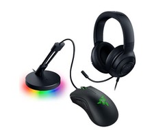 Razer Game On Bundle DeathAdder Essential  Kraken X Lite  Mouse Bungee V3 