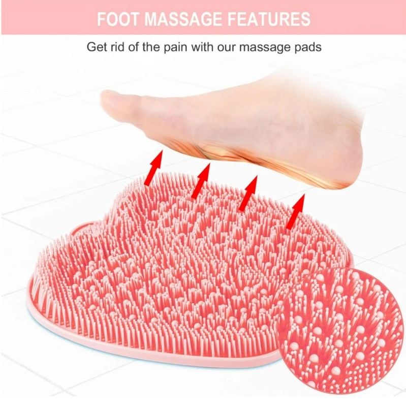 Shower Foot Back Scrubber Massage Pad Body Bath Soft Brush Mat Cleaning Bath USA