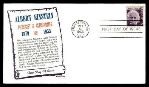 Mayfairstamps US FDC 1966 New Jersey Albert Einstein physicist and astronomer Fi