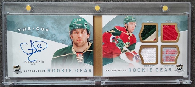 12-13 Upper Deck The Cup Jason Zucker Auto Rookie Gear 15/25 Buffalo Sabres 🔥