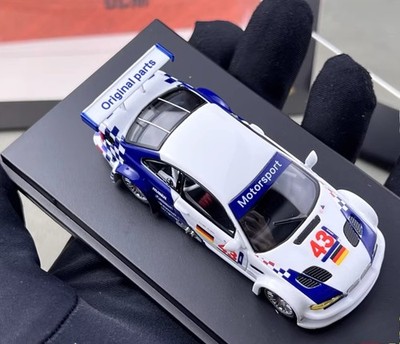 DCM 1:64 White M3 GTR E46 #43 Widebody Sports Model Diecast Display Car