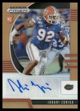 2020 Panini Prizm Draft Picks Prizms Neon Orange Autographs Jabari Zuniga Rookie