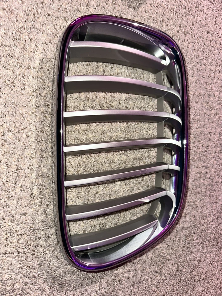 Parachoques delantero derecho izquierdo BMW X3 F25 2011-2017 parrilla riñón cromada OEM 10627110 Foto 2 de 4