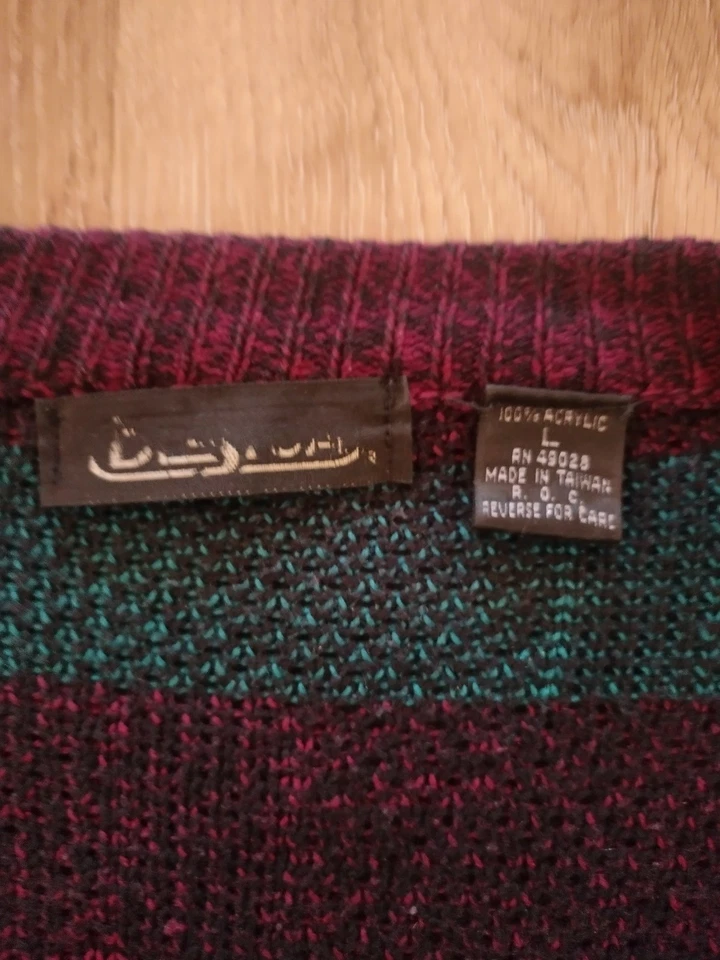 Cárdigan Suéter Cosby Abuelo Grande Púrpura De Colección Principios de los 90 Medio Oeste Emo Grunge Foto 4 de 4