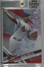 2017 Topps Clearly Authentic Auto Red 7/50 Alex Reyes #CAAU-AR Auto 8s6