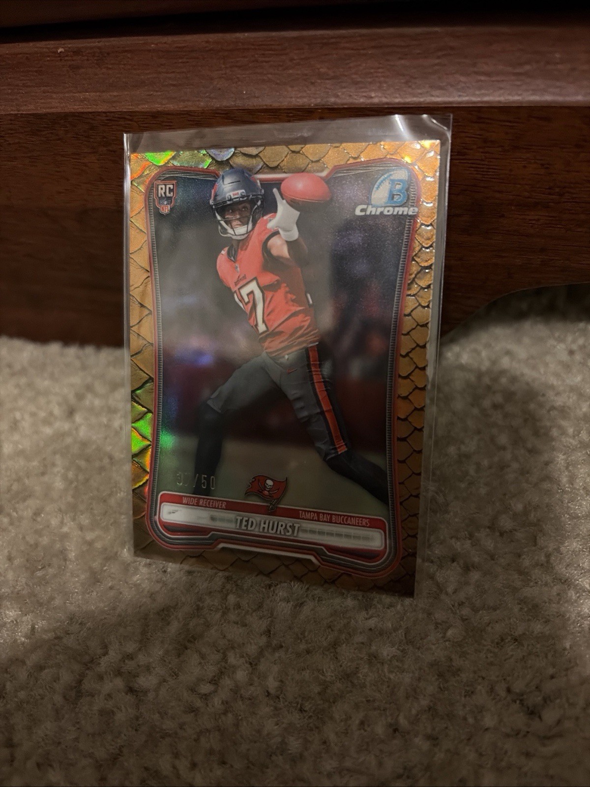Topps Bowman Chrome 2026 Ted Hurst Rookie BCV-134 Buccaneers 37/50