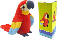 Talking Parrot Plush Toy, Repeat What You Say Funny Kids Stuffed Toys, Birthday