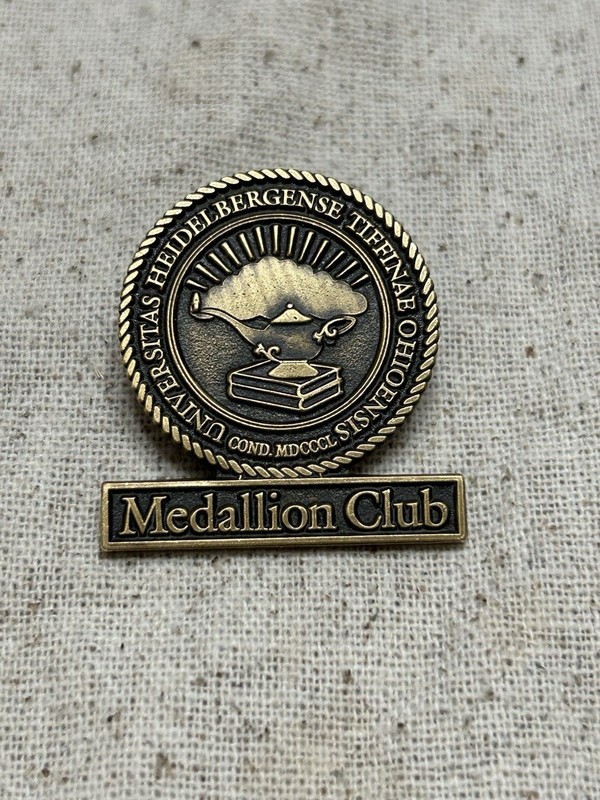Vintage Heidelberg University Tiffin Ohio Medallion Club Lapel Pin
