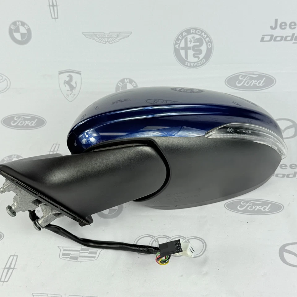 Espejo retrovisor delantero izquierdo pasajero Alfa Romeo Giulia 2017-23 azul OEM A057273 Foto 2 de 4