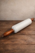 Vintage Milk Glass Rolling Pin 18
