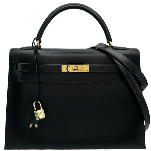 Hermes Kelly 32 Outside Sewing 〇Z Stamp Black Box Calf Shoulder Bag r30_0603