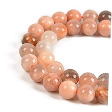 45pcs 8mm Natural Gemstone Round Spacer Loose 8mm 45Beads Mixedcolor Sunstone