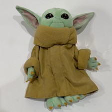 Disney Star Wars Baby Yoda Green Plush Stuffed Animal Toy with Tan Coat