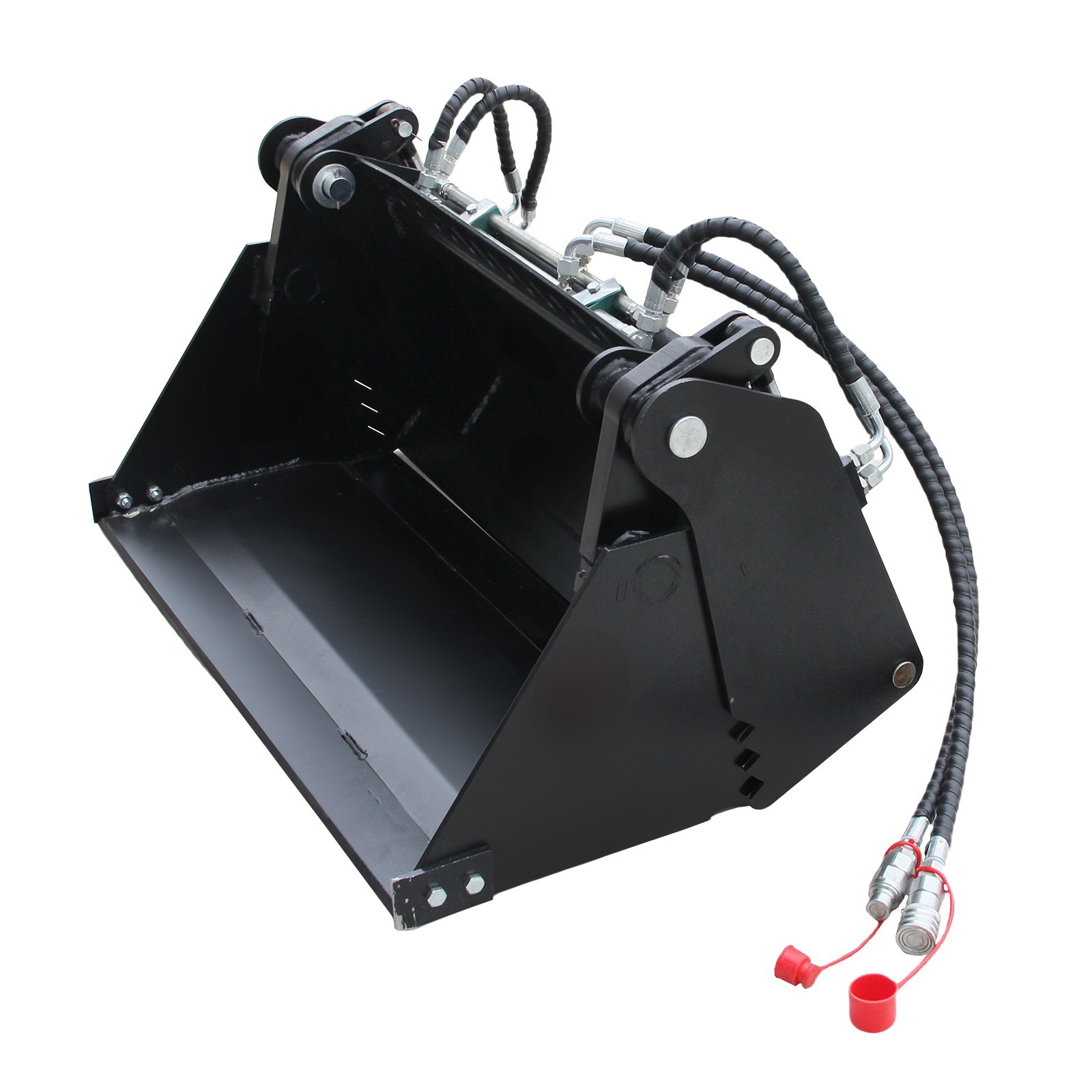 FREE SHIPPING 4-in-1 Combination Hydraulic Bucket Fits Mini Skid Steer Loader