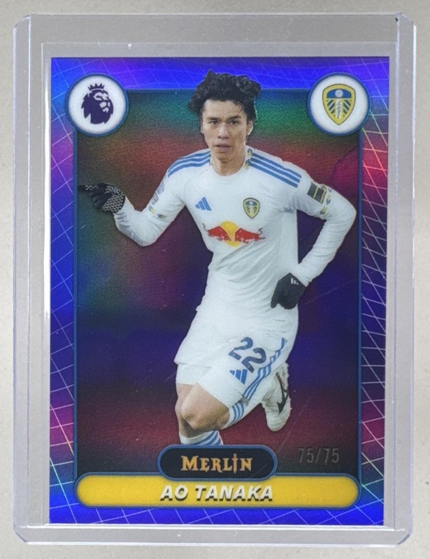 Ao Tanaka 2026 Topps Merlin Premier League #104 Purple Refractor /75