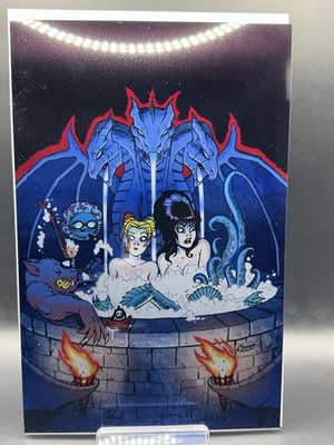 HARLEY QUINN X ELVIRA #4 CVR F AMANDA CONNER HOT TUB METAL VIRGIN VAR