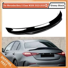 For Mercedes 2022-2025 W206 C-Class Sedan Carbon Fiber Look Rear Wing Spoiler