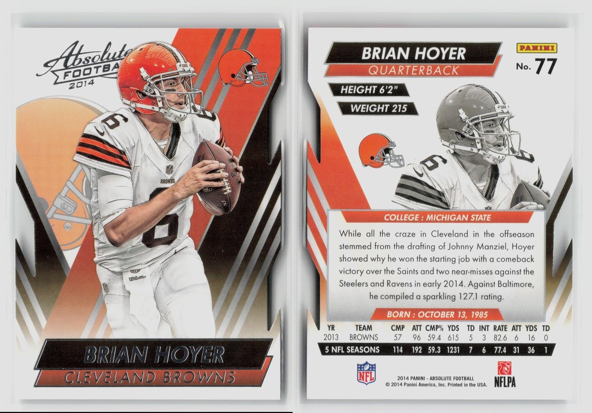 Buy 2014 Panini Absolute - Brian Hoyer #77 online | eBay