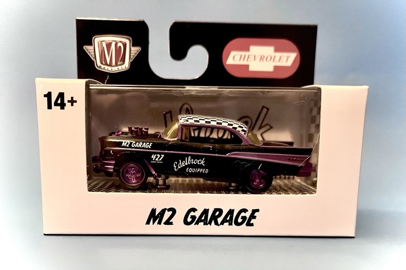 M2 Machines 🔥CHASE🔥Detroit Muscle Edelbrock 1957 Chevrolet Bel Air Gasser