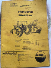 McConnel Swingover Shapesaw User Manual & Parts List