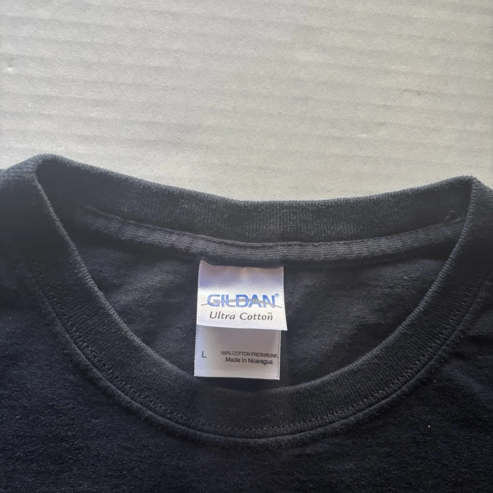 Camisa Gráfica Vintage Años 2000 Elvis Presley Rey de la Música Rock Talla L Negra Clásica Foto 3 de 3