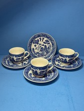 Vintage Childs Blue Willow Tea Cup and Saucer Set Japan Excellent  