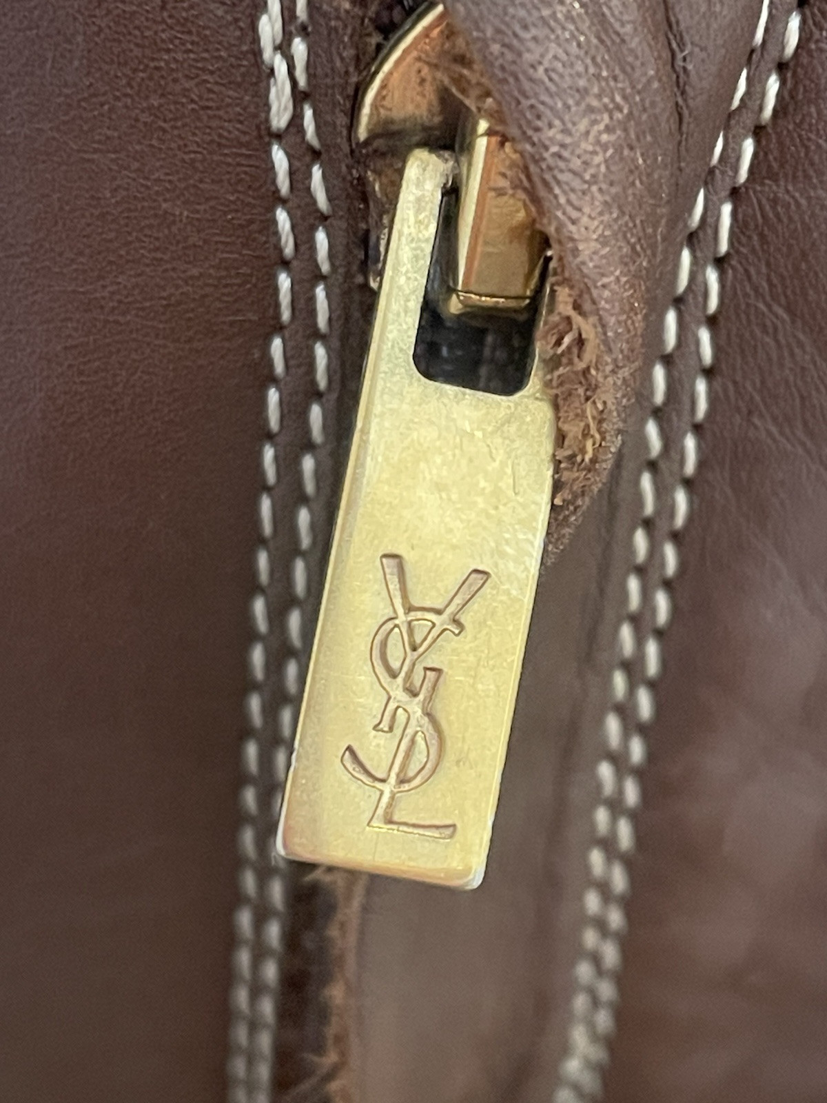SAINT LAURENT YSL Splendidi stivali al ginocchio in pelle marrone taglia 7 (40)