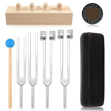Tuning Forks for Healing Set Includes 128Hz, 136Hz, 256Hz, 384Hz, Acti