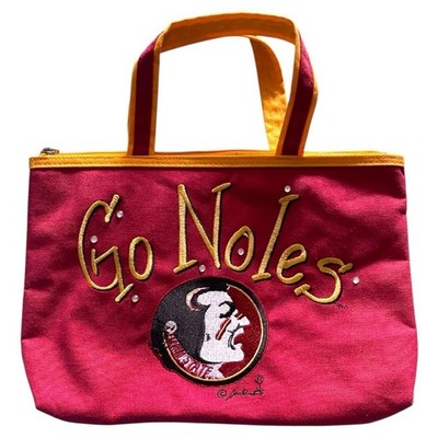 Go Noles Embroidered Tote Bag - Maroon and Yellow