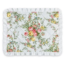 Floral Design Ruffled Edge Pillow Sham