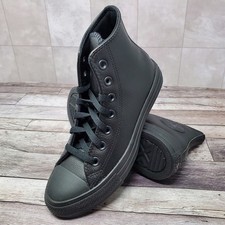 Converse Chuck Taylor All Star 135251C Black Mono Leather Men's 4.5 Women's 6.5