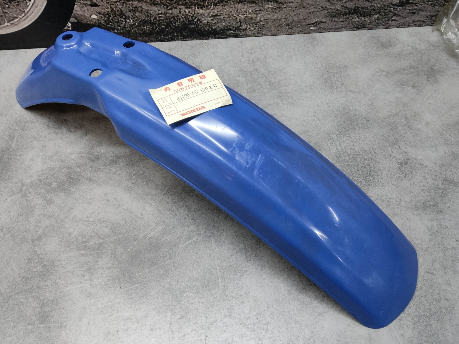 Garde-boue avant bleu pour motos Honda XL100S XL125S et XL185S