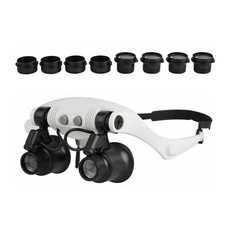 Durable 10x 15x 20x 25x LED Head Magnifying Glass Jewelry Watch Repair Magnifier