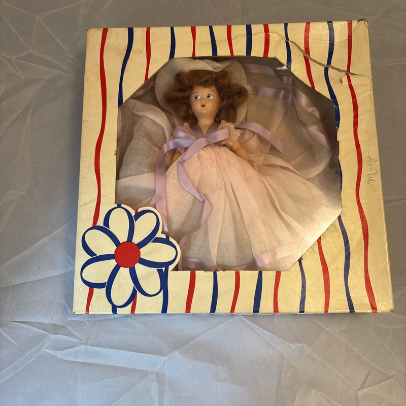 Vintage, A Cutie Doll In Box, New York, Ginger Hair, Blue Eyes