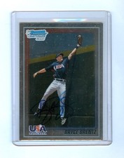 BRYCE BRENTZ 2010 BOWMAN CHROME REDEMPTION AUTO #/100 RED SOX
