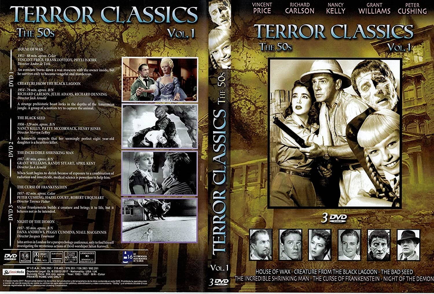 House Of Wax + Creature Form The Black Lagoon + The Bñack Seed + The Curse Of