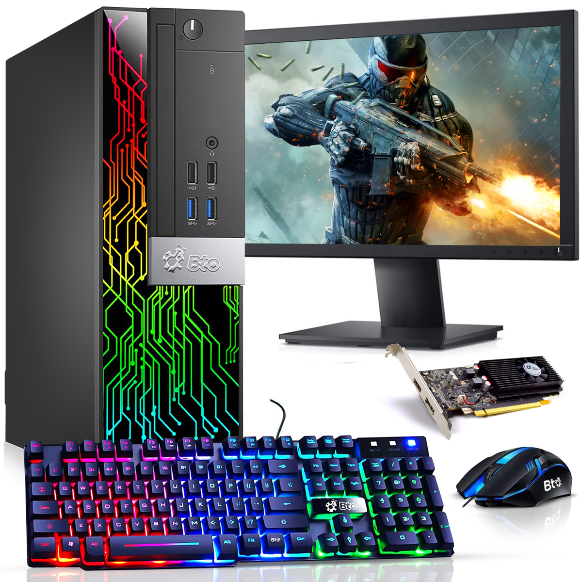 BTO RGB Gaming Desktop i7-6700 16GB Ram 256GB SSD 1TB 22