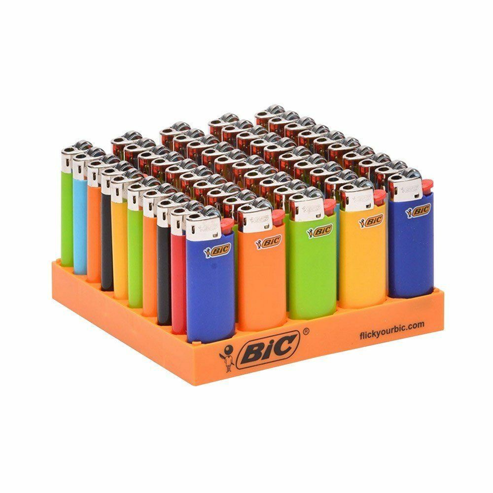 BIC Small Mini Solid - 10 Lighters - Long Last - Assorted