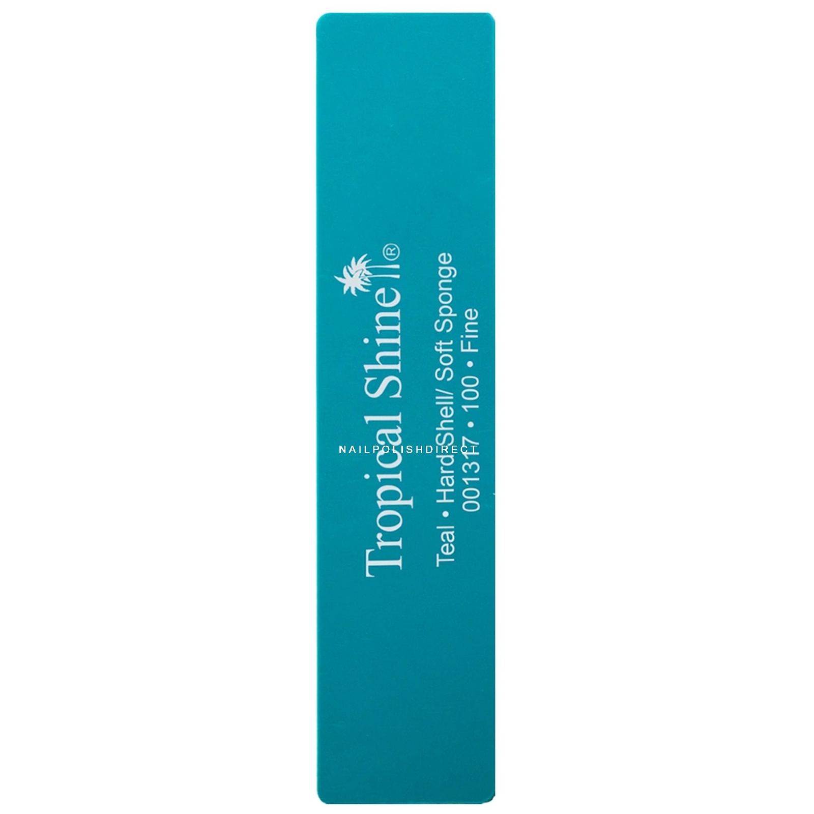 Tropical Shine Hard Shell/Soft Sponge Fine Grit Nail Buffer - Teal - 100 Grit