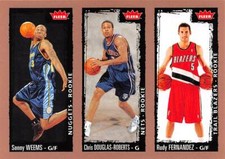 2008-09 Fleer #247 Rudy Fernandez Chris Douglas Roberts Sonny Weems 🔥🏀🔥