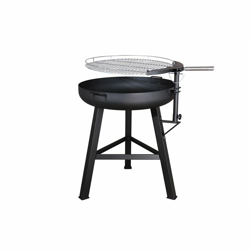 Jumbuck® Large Round Standing Steel Fire Pit Firepit u0026amp; Adjustable  Cooking Grill | eBay