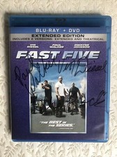 Fast Five (Blu-ray) DVD Signed Paul Walker Vin Diesel The Rock Autograph